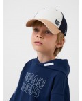 Кепка текстильная для мальчиков white, beige, dark blue