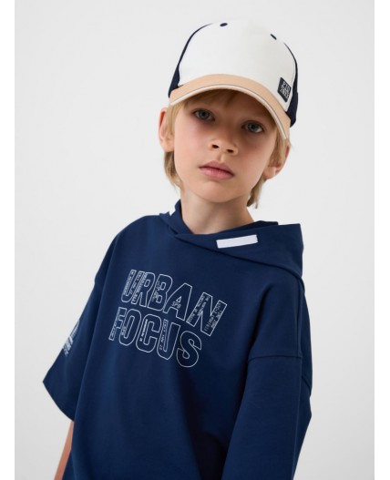 Кепка текстильная для мальчиков white, beige, dark blue