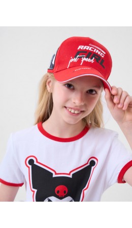 Кепка текстильная для девочек red