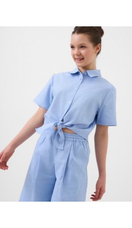 Комплект текстильный для девочек: рубашка, шорты beige