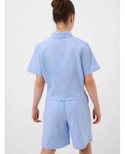 Комплект текстильный для девочек: рубашка, шорты beige