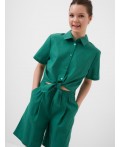 Комплект текстильный для девочек: рубашка, шорты green