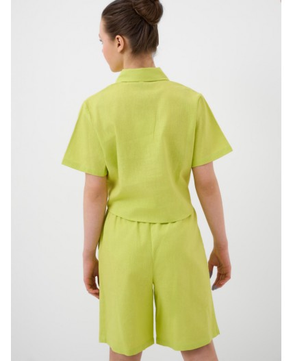 Комплект текстильный для девочек: рубашка, шорты light green