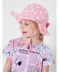 Панама текстильная для девочек pale pink, white