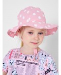 Панама текстильная для девочек pale pink, white