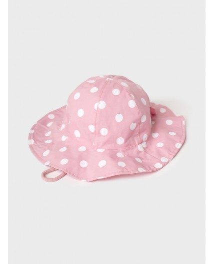 Панама текстильная для девочек pale pink, white