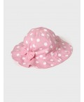 Панама текстильная для девочек pale pink, white