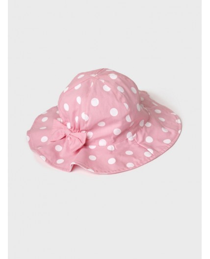 Панама текстильная для девочек pale pink, white