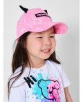 Кепка текстильная для девочек black, white, pink