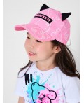 Кепка текстильная для девочек black, white, pink