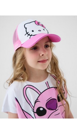 Кепка текстильная для девочек white, purple