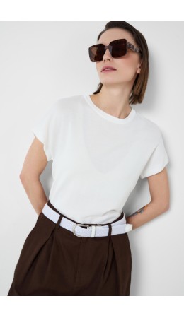 Ремень женский белый