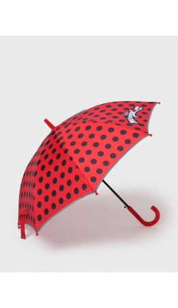 Зонт-трость для девочек красный