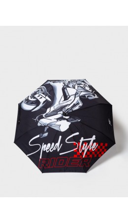 Зонт автоматический для мальчиков черный,красный