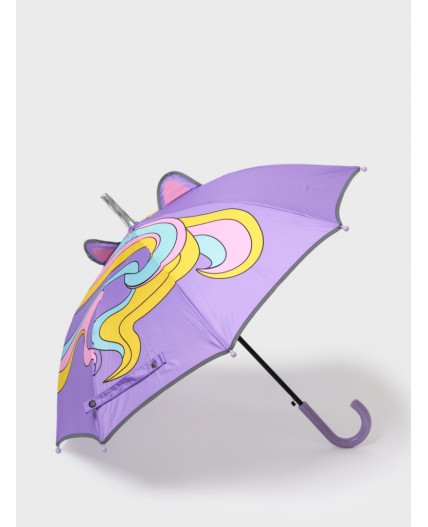 Зонт-трость для девочек сиреневый
