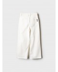 Брюки текстильные джинсовые для девочек white