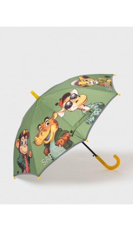 Зонт-трость для мальчиков хаки