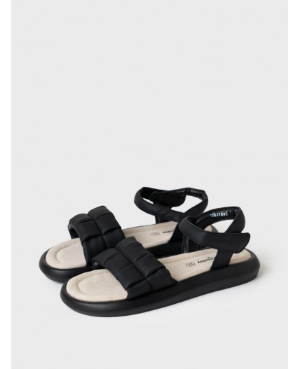 Туфли открытые для девочек черный