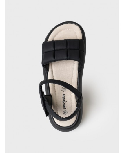 Туфли открытые для девочек черный