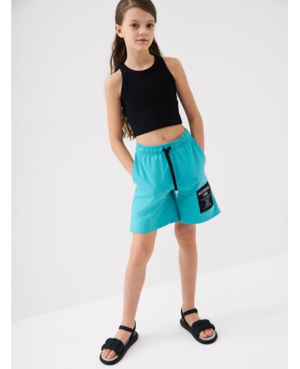 Туфли открытые для девочек черный