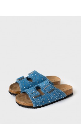 Туфли открытые для девочек синий