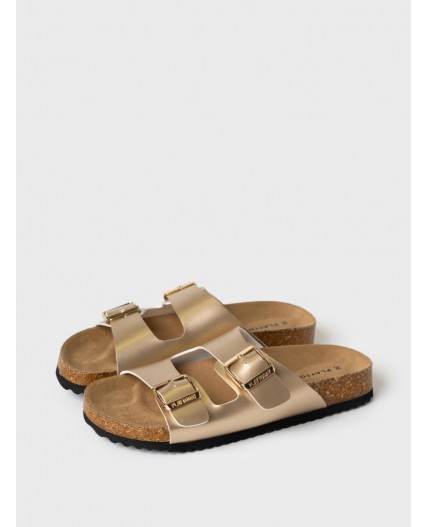 Туфли открытые для девочек золотой