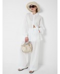 Шляпа текстильная для женщин beige, white