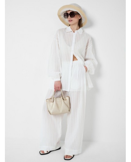 Шляпа текстильная для женщин beige, white