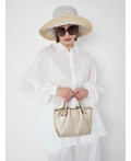 Шляпа текстильная для женщин beige, white