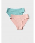 Трусы трикотажные для девочек, 2 шт в комплекте green, pale pink