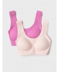 Топ (бра) трикотажный для девочек, 2 шт в комплекте pink, beige
