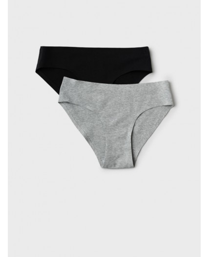 Трусы трикотажные для девочек, 2 шт в комплекте light grey, black