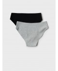 Трусы трикотажные для девочек, 2 шт в комплекте light grey, black