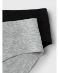 Трусы трикотажные для девочек, 2 шт в комплекте light grey, black
