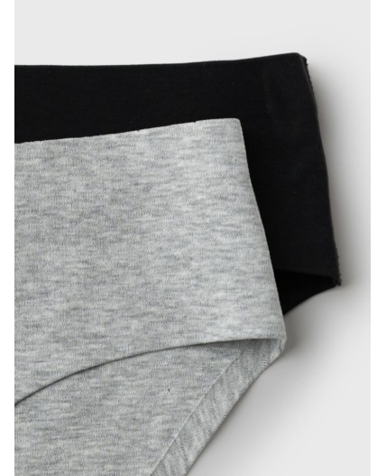 Трусы трикотажные для девочек, 2 шт в комплекте light grey, black