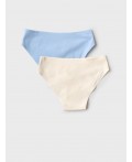 Трусы трикотажные для девочек, 2 шт в комплекте milk, light blue