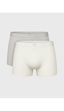 Трусы трикотажные мужские - боксеры, 2 шт в комплекте white, light grey