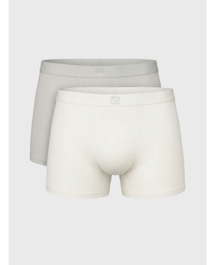 Трусы трикотажные мужские - боксеры, 2 шт в комплекте white, light grey