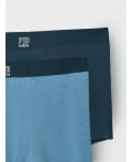 Трусы трикотажные для мужчин - боксеры, 2 шт в комплекте grey blue, dark blue
