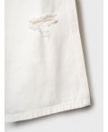 Шорты текстильные джинсовые для девочек white