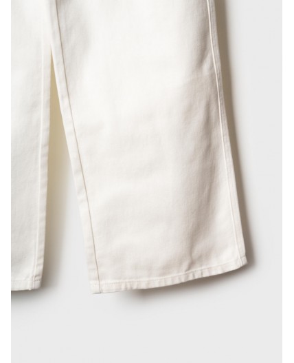 Брюки текстильные джинсовые для девочек white