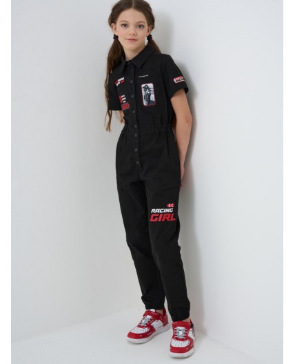 Комбинезон текстильный для девочек black