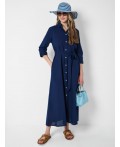 Платье текстильное для женщин dark blue