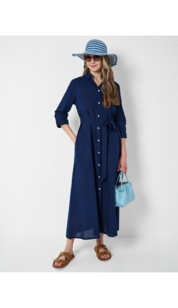 Платье текстильное для женщин dark blue