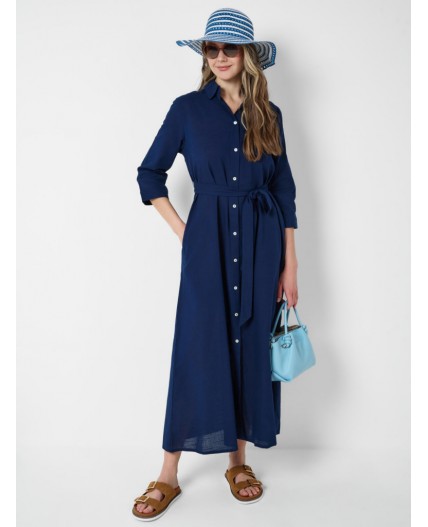 Платье текстильное для женщин dark blue
