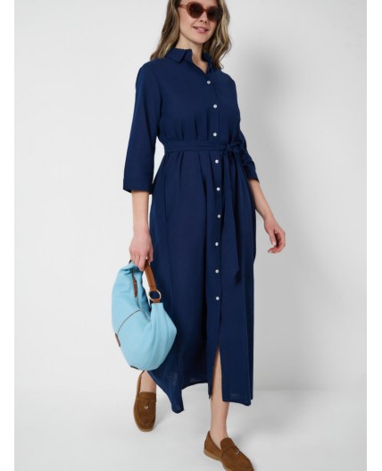 Платье текстильное для женщин dark blue