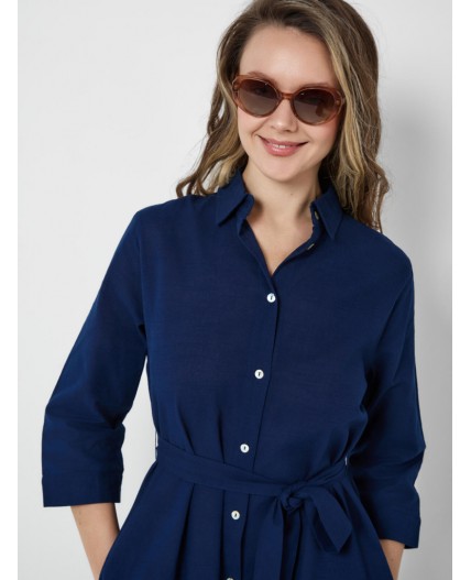 Платье текстильное для женщин dark blue