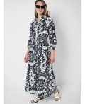 Платье текстильное для женщин white, black