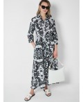 Платье текстильное для женщин white, black