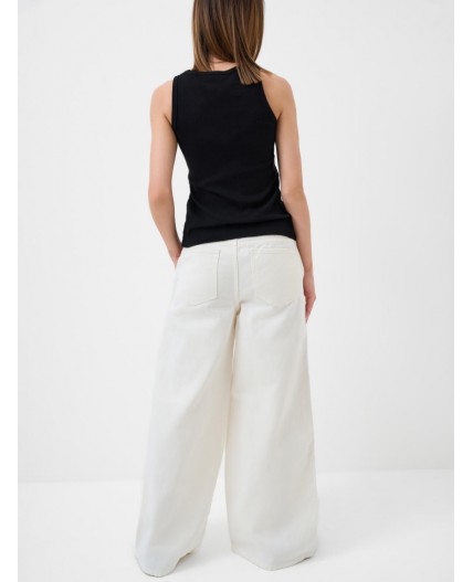 Брюки текстильные джинсовые для женщин white